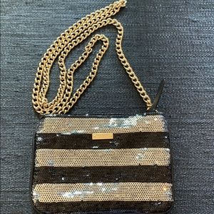 Kate Spade Black and Silver Sequin Mini